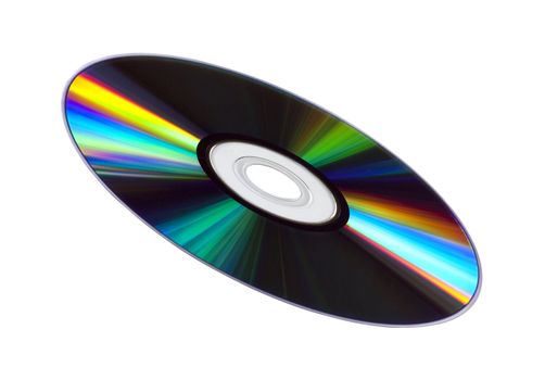 Colourful CD/DVD disk isolated on white