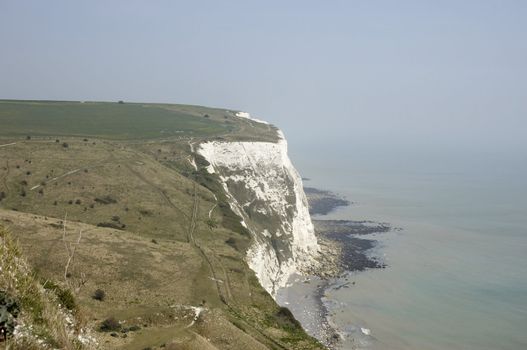 A veiw from the top of the white cliffs of Dover