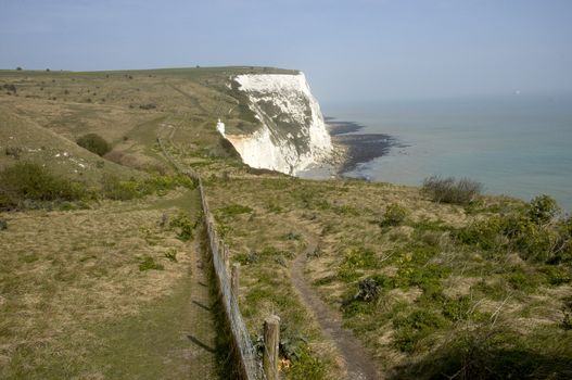 A veiw from the top of the white cliffs of Dover