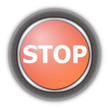 stop button isolated on a white background