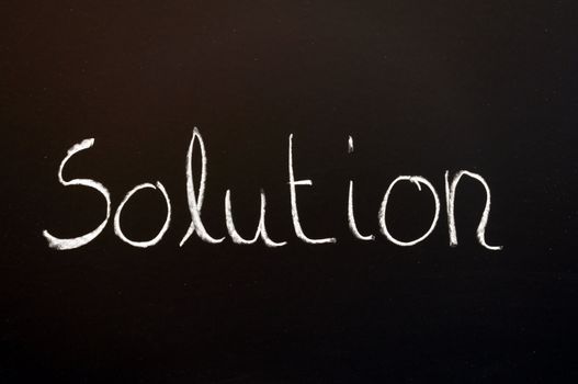 solution for a problem written on a chalk or black board