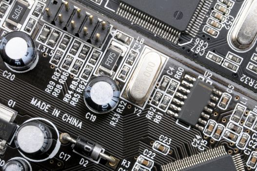 modern high tech computer electronics eqipment background