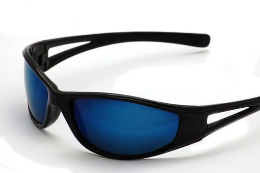 blue sunglasses isolated on the white background