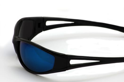 blue sunglasses isolated on the white background