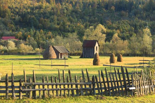 Beautiful rural landscape in Bucovina,Romania.