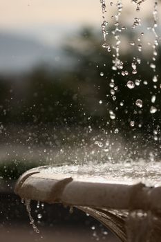 Beautiful Stop Action of a Outdoor Fountain.