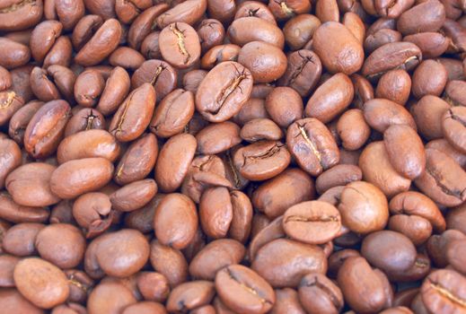 heap of coffee beans, high dinamic range image (HDR)