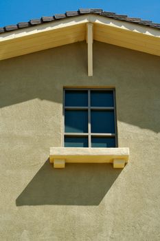 Abstract of New Home Construction Facade