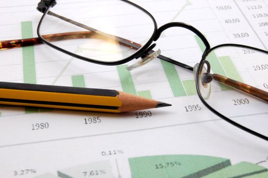 business chart showing financial success at the stock market