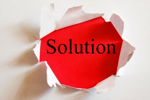 solving a business problem with solution in a paper hole