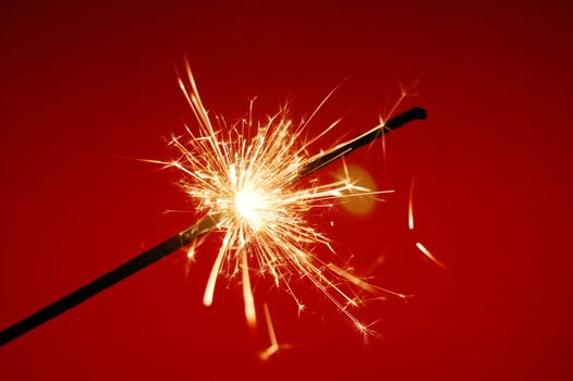 christmas sparkler with copyspace for text message