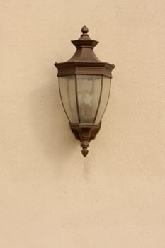 Beautiful Lamp on Stucco Wall