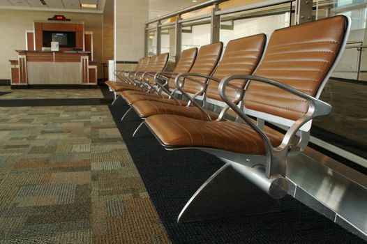 Airport Seating and Gate Counter Abstract