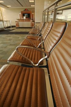 Airport Seating and Gate Counter Abstract