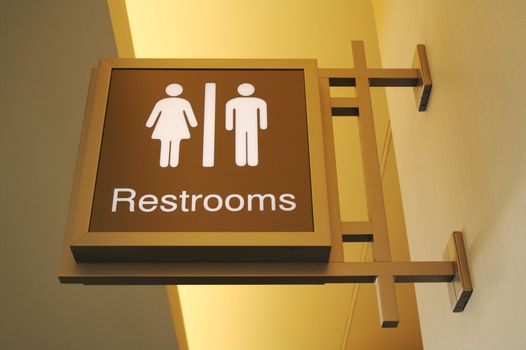 Retro Designed Women & Mens Bathroom Sign