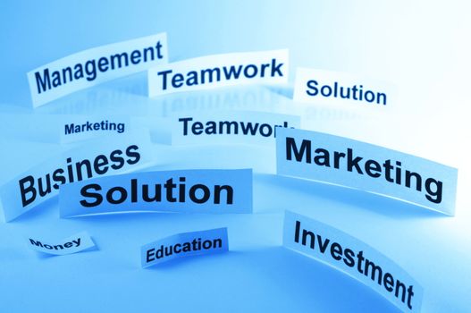 elements of financial or business success written on paper