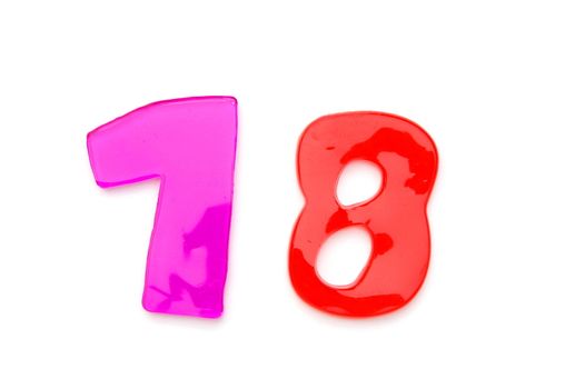letters from A to Z and numbers form 0 to 9 isolated on white background