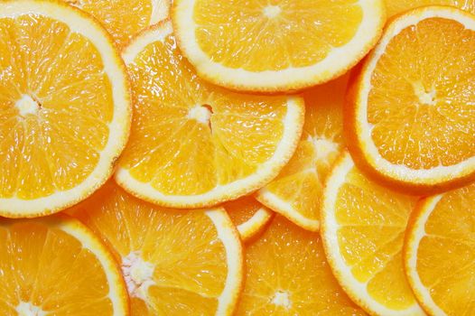 healthy orange fruit background with sliced oranges