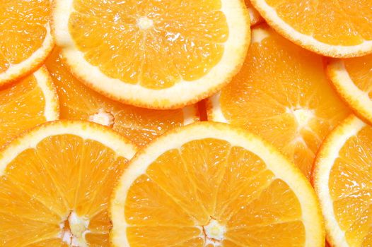healthy orange fruit background with sliced oranges