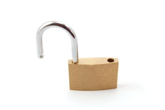 new padlock isolated on a white background.