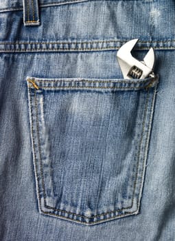 One Screwdriver in a jeans pocket