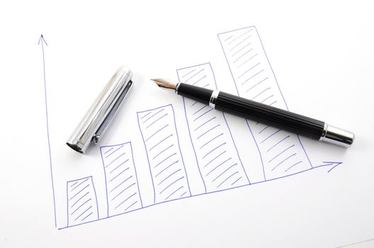 financial graph showing business growth and success