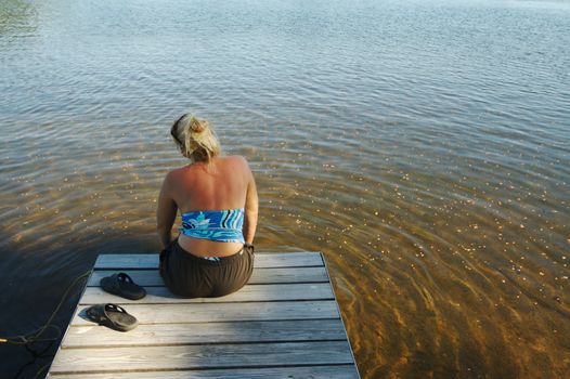 Relaxing on the Dock on a Summer Day