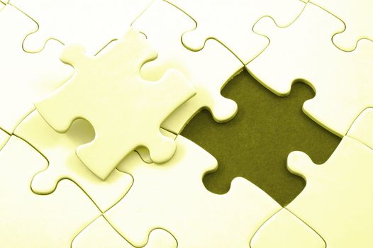 blank and white puzzle with missing piece