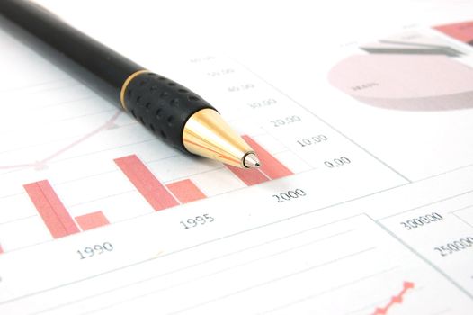 business chart showing financial success and economic growth