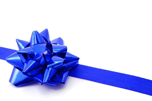 christmas gift with ribbon and copy space