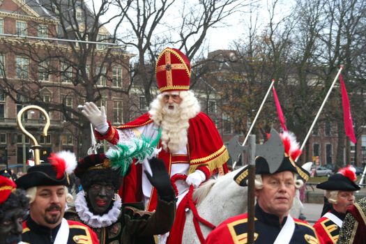 Santa Claus arrives in Holland