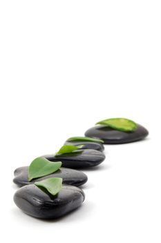 zen stones isolated on a white background