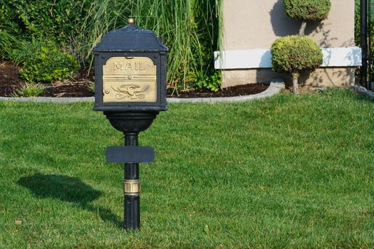 Classic Mailbox in Lush Green Grass