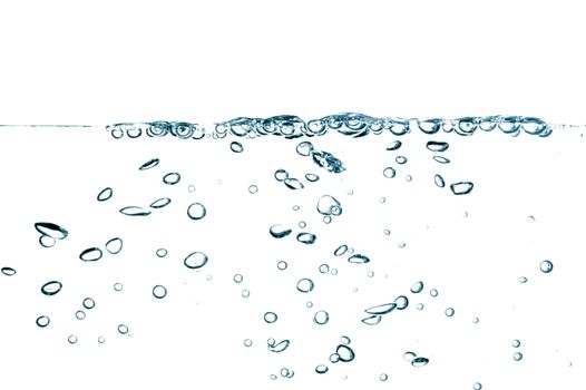 fresh and clean water with bubbles background