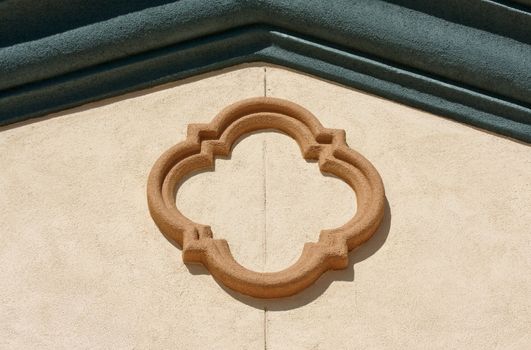 Abstract of New Architectural Details with Spanish Tile and Stucco.