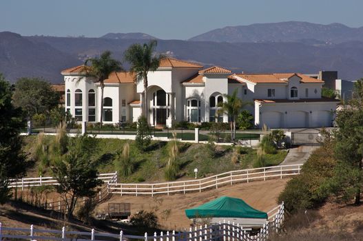 Elevated View of New Contemporary Suburban Neighborhood.