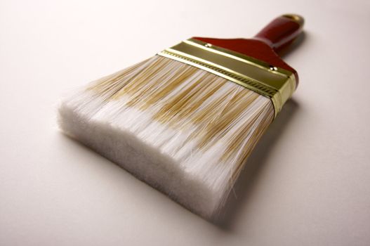 Dramatic Angle of Paint Brush - Focus is on the Bristles.