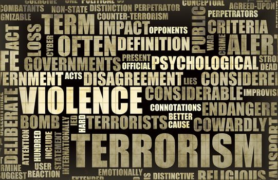 Terrorism in the News Headline Newspaper Art