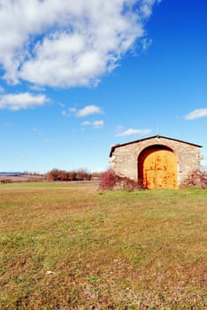 A farmland near Florence in Tuscany