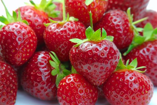 Shot of a pile of fresh strawberries