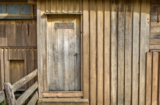 no admittance in this old wooden door