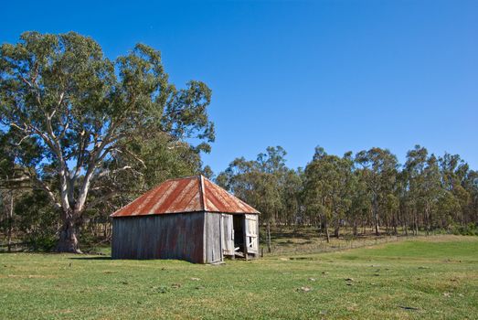 old building in the field on the farm