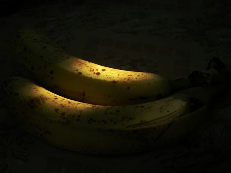 banana skin texture in the light rays
