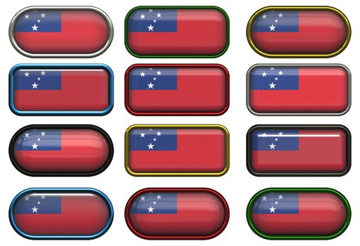 twelve buttons of the Flag of Samoa