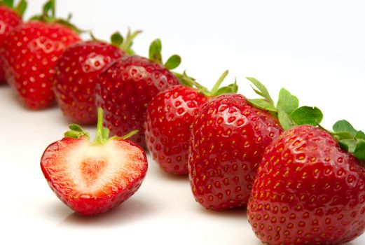 Shot of a pile of fresh strawberries