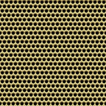 a large sheet of a background gold metal grid or grill 