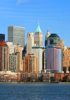 The Lower Manhattan Skyline viewed from Liberty Park New Jersey