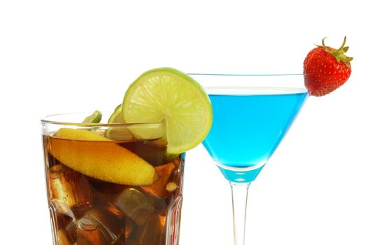 cool cocktail drink for party with strawberry