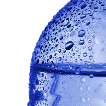 bottle of fresh cool water with drops