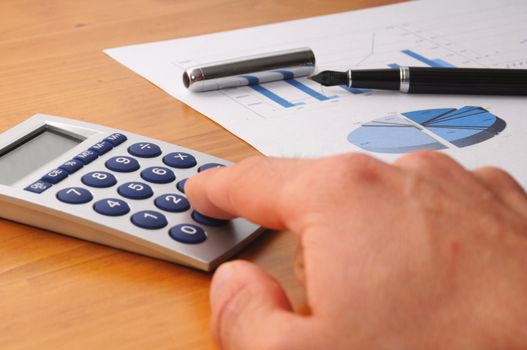 paper work on office with business information